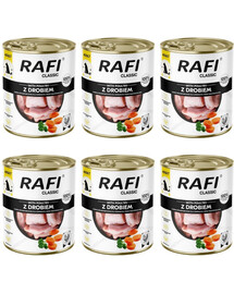RAFI Classic à la volaille, nourriture humide pour chiens, 6 x 800 g
