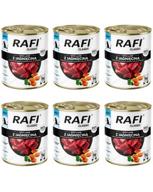 RAFI Classic à l'agneau, nourriture humide pour chiens, 6 x 800 g