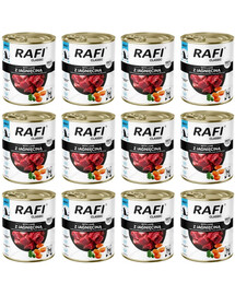 RAFI Classic à l'agneau, nourriture humide pour chiens, 12 x 800 g
