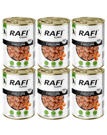 RAFI Classic : gibier et carottes en sauce, nourriture humide pour chiens de toutes races, 6 x 1240 g
