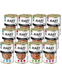 RAFI Classic Mix de saveurs, en sauce, nourriture humide pour chiens de toutes races, 12 x 1240 g
