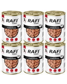 RAFI Classic Bœuf en sauce – nourriture humide pour chiens de toutes races, 6 x 1240 g