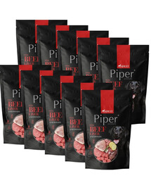 PIPER Animals : nourriture humide pour chien au foie de bœuf et aux pommes de terre, 10 x 500 g