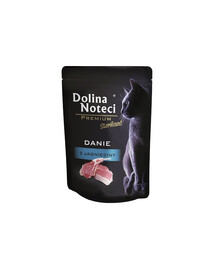 DOLINA NOTECI Premium Sterilised plat de viande d'agneau nourriture humide pour chat stérilisé 85g