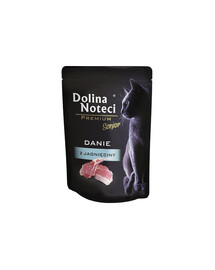 DOLINA NOTECI Premium Senior plat de viande d'agneau nourriture humide pour chats âgés 85g
