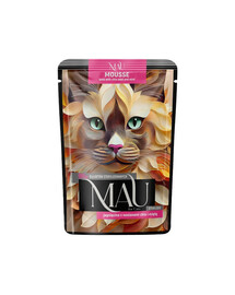 MAU Mus Agneau aux graines de chia et à la menthe – nourriture humide pour chat stérilisé, 85 g