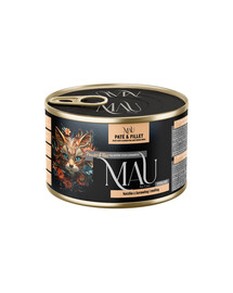 MAU Pâté et filet de canard aux airelles et à la mélisse pour chat stérilisé, 185 g