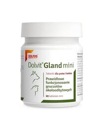 DOLFOS Dolvit Gland Mini 60 comprimés : complément alimentaire favorisant le bon fonctionnement des glandes anales chez les chiens et les chats