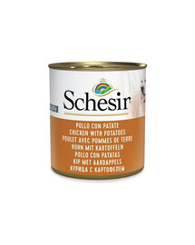 SCHESIR Complements Poulet aux tomates en gelée 285 g, nourriture humide pour chiens