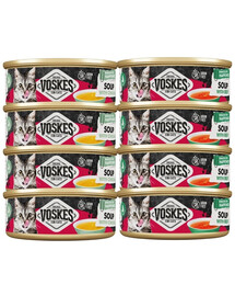 VOSKES Soup Mix aux saveurs de viande, 8 x 50 g : soupe au bœuf et au poulet pour chats