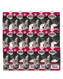VOSKES Crème au thon et au maquereau pour chats, 15 x 90 g