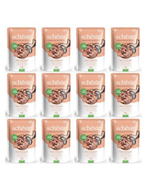 SCHESIR Thon et saumon en gelée pour chats 12×85 g