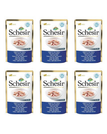 SCHESIR Aliment complémentaire pour chats au thon et au bar 50 g 6 x 50 g
