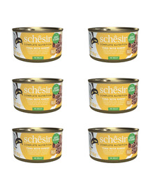 SCHESIR Thon avec surimi en gelée pour chats 6×85 g