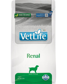 FARMINA Vet Life Renal Dog 2 kg croquettes pour chiens souffrant de maladies rénales + FARMINA Vet Life Dental Treat Renal Medium/Maxi 100 g (7 pcs) GRATUIT