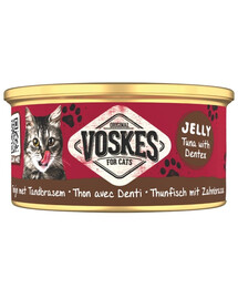 VOSKES Jelly Tuna with Dentex 6 x 85 g : 100 % thon et denté en gelée, aliment complémentaire pour chat