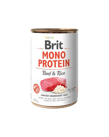 BRIT Mono Protein Beef & Rice 400 g nourriture monoprotéique viande de bœuf et riz