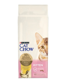 PURINA Cat Chow Kitten - Croquettes de poulet pour chatons - 15 kg