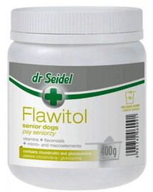DERMAPHARM Flawitol Pour Chiens Seniors avec Glucosamine et Chondroïtine 400 g
