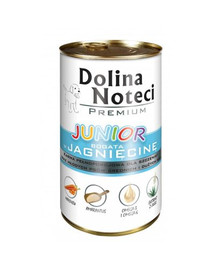 DOLINA NOTECI Premium Junior - Riche en agneau pour chiots et jeunes chiens de moyennes et grandes races - 400g