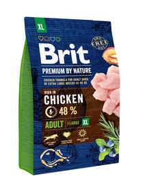 BRIT Premium By Nature Adult Extra Large XL - Poulet pour chiens de très grandes races - 3 kg