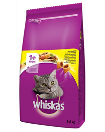 WHISKAS Adult 1+ avec du poulet 3,8 kg