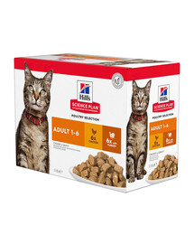 HILL'S Science Plan Feline Adult Multipack Poultry Selection 12x85 g