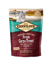 CARNILOVE Adult sterilised fresh carpe et truite 400 g