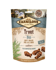 CARNILOVE Semi moist snacks friandises à la truite et à l'aneth 200 g