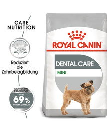 ROYAL CANIN CCN Mini Dental Care Aliment sec pour petites races adultes pour réduire la formation de tartre 8 kg