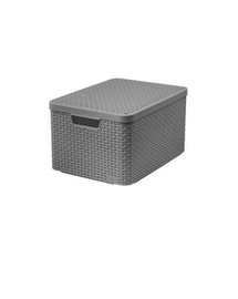CURVER Panier "STYLE" L avec couvercle gris foncé