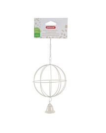 ZOLUX - Boule à foin beige en métal à suspendre - 10 cm