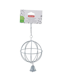 ZOLUX - Boule de foin  grise en métal à suspendre - 10 cm de diamètre