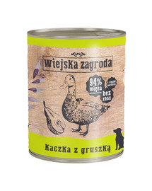 WIEJSKA ZAGRODA - nourriture humide canard et poire, sans céréales, pour chiens - 800 g