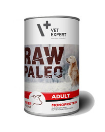 VETEXPERT RAW PALEO Adult beef - pâtée au bœuf - 400 g