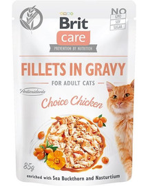 BRIT Care Cat Fillets in gravy poulet 85 g filets de poulet dans une sauce