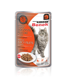 BENEK Super Filets de thon en sauce 85 g Chats