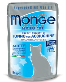 MONGE Cat Jelly Thon avec anchois 80 g