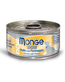 MONGE Natural Dog Poulet au fromage 95g