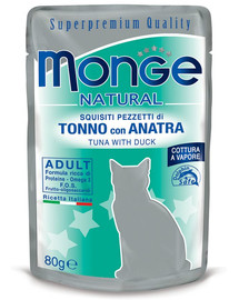 MONGE Cat Jelly Thon et canard 80 g