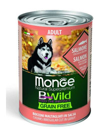 MONGE BWild Dog grain free avec du saumon 400g