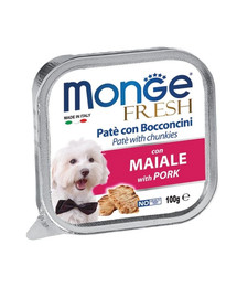 MONGE Fresh Dog Pâté de porc 100 g