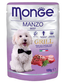 MONGE Grill aliments pour chiens au boeuf 100g