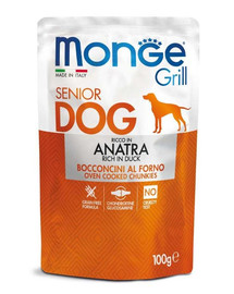 MONGE Grill Dog Senior Canard 100 g