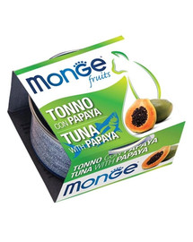 MONGE Fruit Cat Pâtée pour chat Thon avec papaye 80 g
