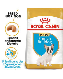 ROYAL CANIN French Bulldog Puppy Junior nourriture sèche pour chiots jusqu'à 12 mois, race bouledogue français 20 kg (2 x 10 kg)