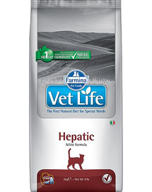 FARMINA Vet Life Hepatic 10 kg - Nourriture vétérinaire pour chats adultes souffrant de troubles hépatiques