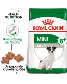 ROYAL CANIN Mini Adult 8+ Aliment sec pour chiens âgés à partir de 8 ans de petites races 16 kg (2 x 8 kg)