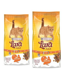VERSELE-LAGA Lara adult turkey & chicken nourriture pour chats avec de la dinde et du poulet 20 kg (2 x 10 kg)