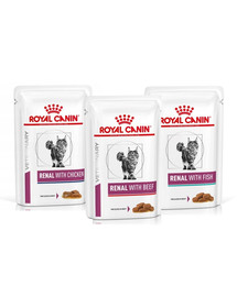 ROYAL CANIN Renal Feline Mélange de saveurs 36 x 85 g